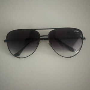 Quay Australia Black Aviator Sunglasses